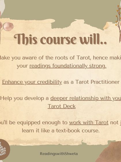 This course will strengthen your readings by equipping you with spiritual, cultural, and political wisdom. It will enhance your intuition by focusing on art symbology and help you become more aware of your own spiritual capabilities.