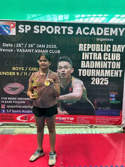 Showcasing the winner of the U17 Girls category at our Republic Day tournament. Hard work truly pays off.