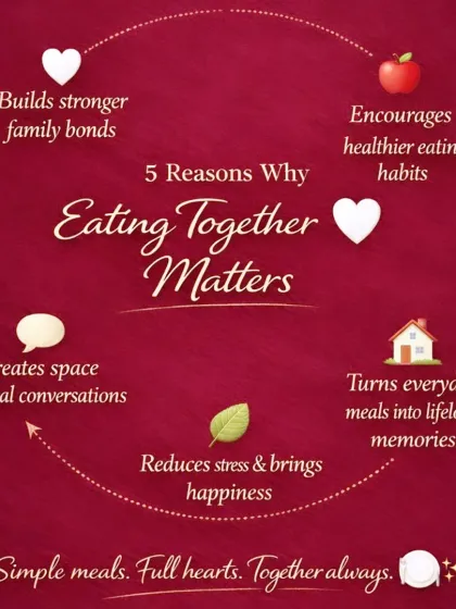 Eating together as a family is a cornerstone of my philosophy. It builds stronger bonds, encourages healthier habits, and turns simple meals into lifelong memories. It's about creating full hearts, not just full plates.