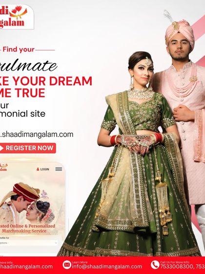 Find your soulmate and make your dream come true with our matrimonial site. We provide the platform and the opportunity to turn your dream of a happy marriage into reality.
