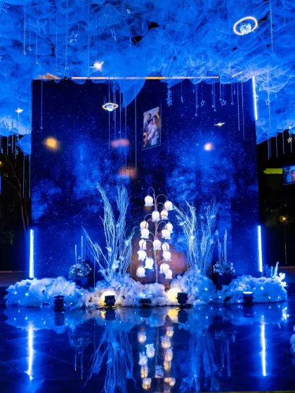 The magical, starry-night themed decor for a first birthday party. I capture the details that make your event unique.