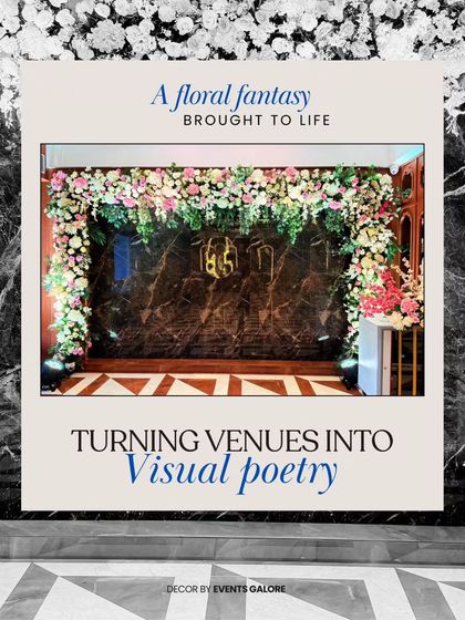 A showcase of my floral design capabilities. I specialize in turning venues into visual poetry with grand, lush floral arches that make for a stunning entrance or photo backdrop.
