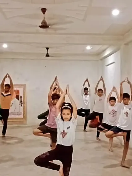 The Tree Pose requires immense focus and a strong core. It's a physical and mental exercise.