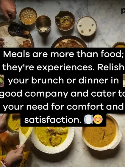 A carousel challenging the idea that you must eat breakfast. For some body types, a substantial late morning meal or brunch aligns better with their internal rhythm, powering them through the day without sluggishness.