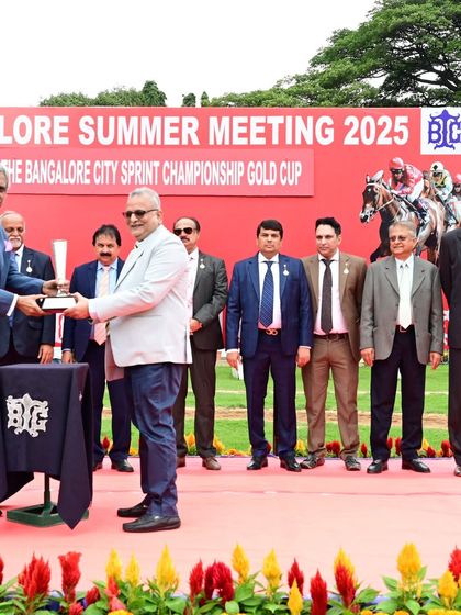 The Bangalore City Sprint Championship Gold Cup ceremony.