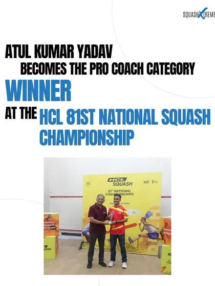 Our coaching team leads by example. We are proud to share that our head coach, Atul Kumar Yadav, won the Pro Coach category at the 81st National Squash Championship, proving that our methods are tested and successful at the highest level.
