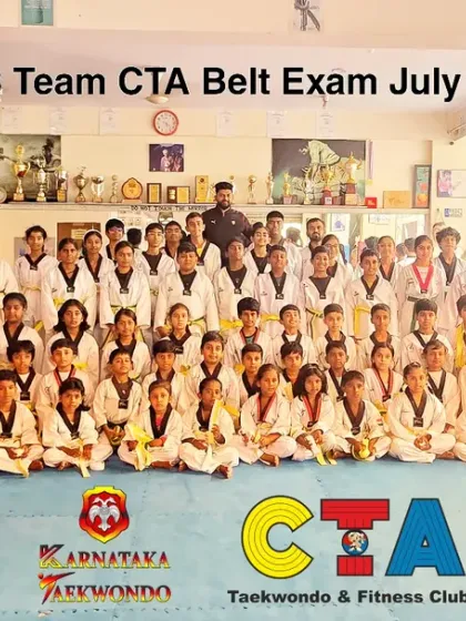 The successful students of Group 3 from the Team CTA belt exam in July. Their hard work has paid off.