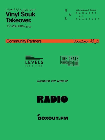 The community partners for the Abu Dhabi event, with Boxout.fm featured prominently. This highlights my role as a global community builder, connecting with like-minded organizations worldwide.