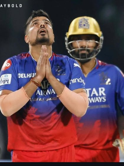 Karn Sharma in action for RCB. We work to ensure athletes are not only strong but also have the resilience and mental fortitude to perform under pressure in the IPL playoffs.