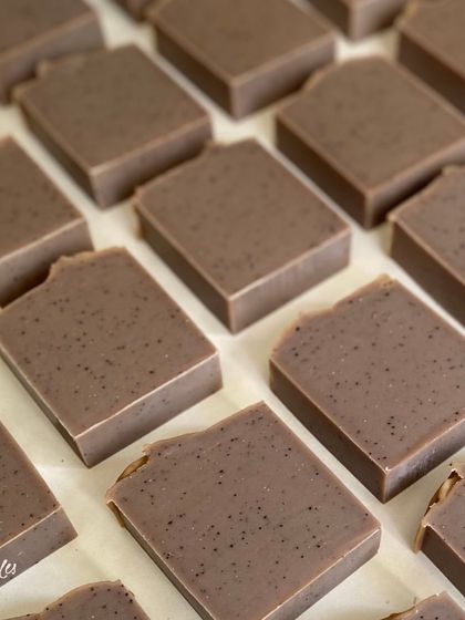 Our Coffee Exfoliating Bar is made with freshly brewed filter coffee and recycled coffee grounds. It provides a medium exfoliation to gently slough away dead skin cells and reveal smoother skin.