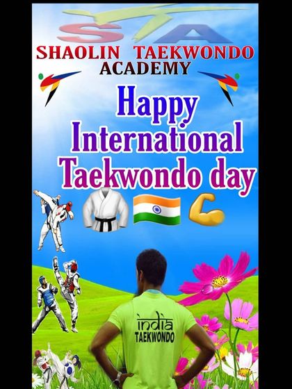 Celebrating International Taekwondo Day with the symbols of our sport and our country. Taekwondo is a way of life for us.