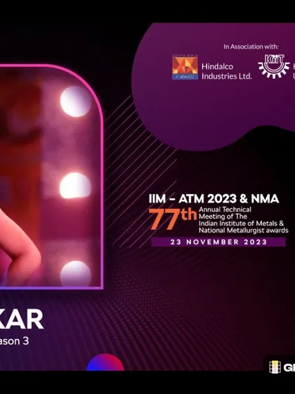 Another promotional graphic for the IIM and Ministry of Steel event. My background as a Dance India Dance winner is often highlighted to add credibility and star power to the event marketing.