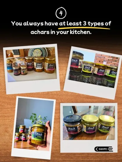 Sign #4: You always have at least 3 different types of achars in your kitchen, ready for any meal.