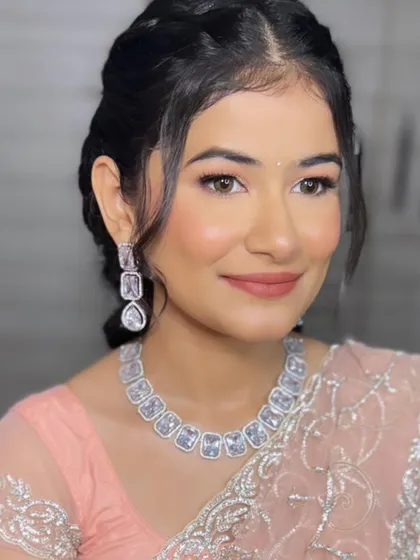 A princess-like vibe for this engagement. The makeup is soft and dreamy, with a focus on flawless skin.