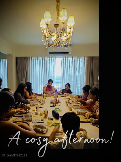 A full house for Rubani's 12th birthday. I can bring the entire art party setup to your home, transforming your space into a creative studio for the day.