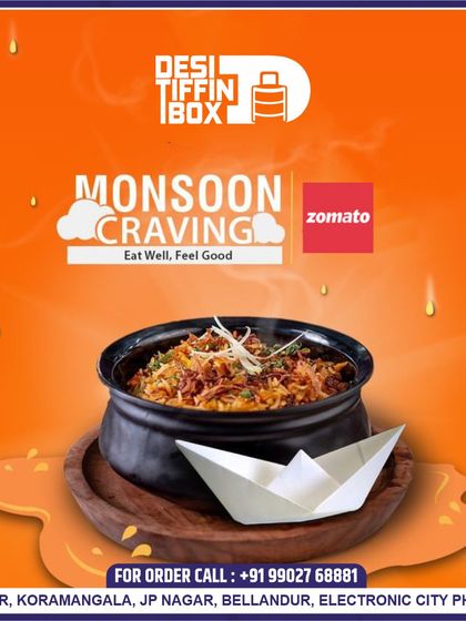 Rainy days call for special monsoon cravings. What's better than a hot, flavourful biryani? Order from me on Zomato and enjoy the perfect rainy day meal.