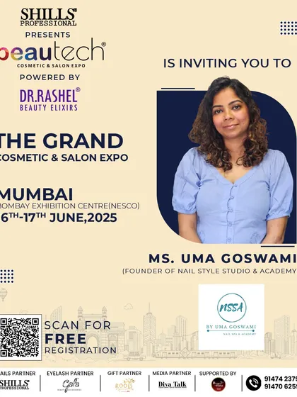 The official poster for the Beautech Cosmetic & Salon Expo, where I was proud to represent NSSA. These events are crucial for networking and staying on top of industry trends.