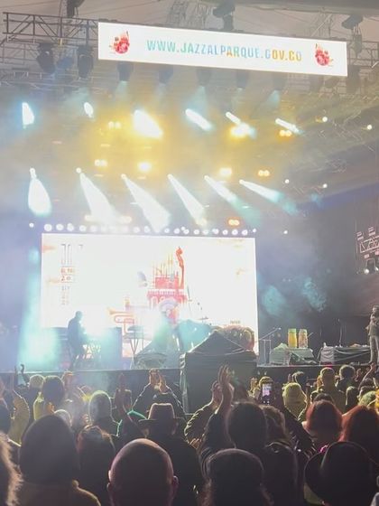 The crowd at Jazz al Parque, fully immersed in the music. Moments like these, where everyone is connected through sound, are why I love performing live.