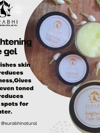 This Brightening Face Gel is a lightweight formula made with turmeric oil, sandal oil, and licorice. It nourishes the skin, reduces dullness, and helps fade dark spots for a brighter, even-toned look.