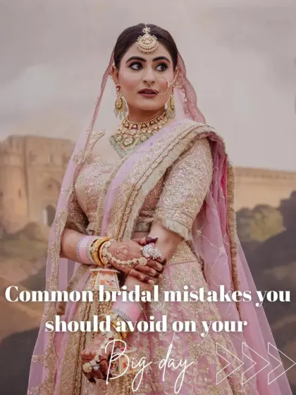A title card for a series on common bridal mistakes you should avoid on your big day.