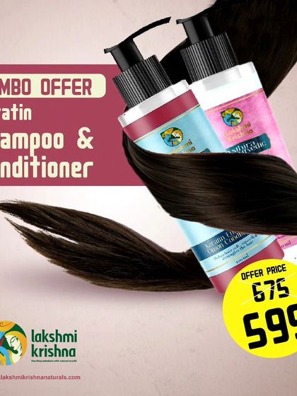 This is my Keratin Shampoo and Conditioner combo offer. Using them together helps repair damage, control frizz, and gives your hair a beautiful, sleek finish every day.