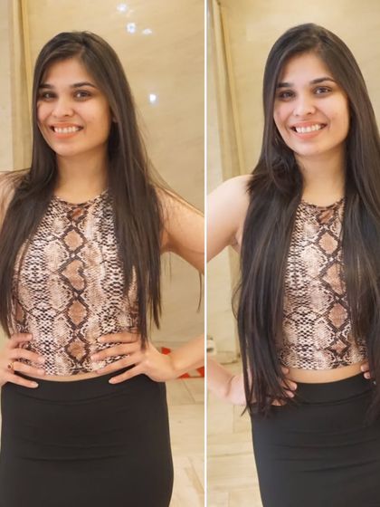 This client wanted a bit more length and fullness. The result is a natural-looking enhancement that elevates her everyday style.