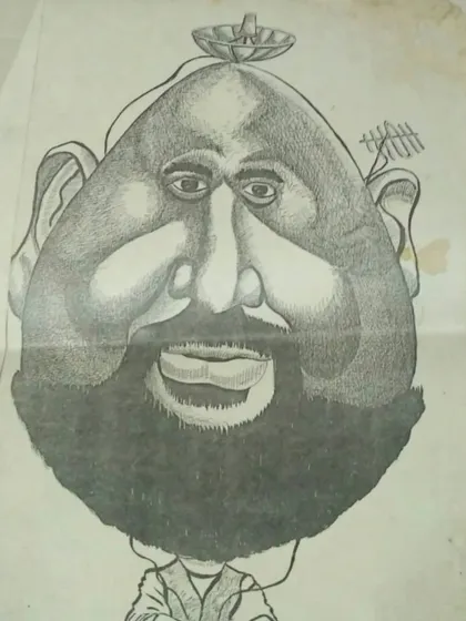 A tribute to the multifaceted Pritish Nandy. This caricature was made 30 years ago for a Hindustan Times contest.