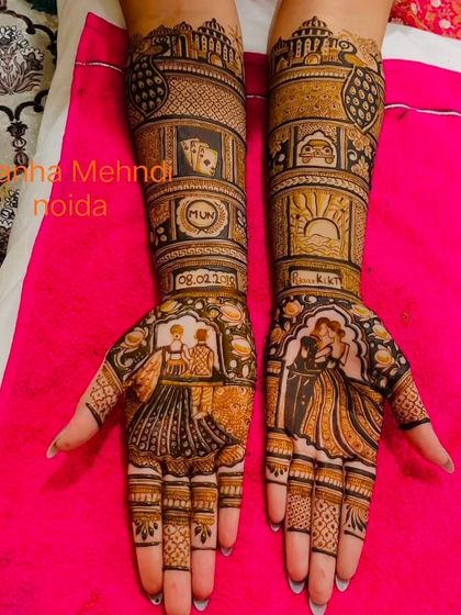 Kanha Mehandi - Bridal Mehndi Custom Storytelling & Portrait Mehndi photo 29