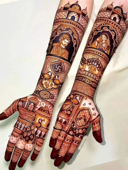 Bunty Rajasthani Mehandi - Bridal Mehendi Personalised Story & Portrait Mehendi photo 18