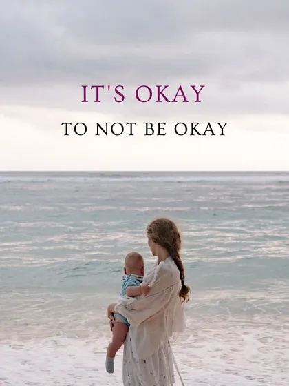 A simple reminder for all mamas on their journey. Motherhood is a beautiful and challenging ride, and it's okay to not be okay. You are not alone.