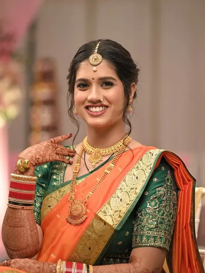 A beautiful, confident smile from our bride. The makeup is designed to last all day while looking fresh and natural.