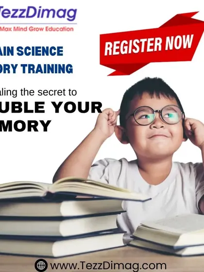 This graphic reveals the secret to doubling your memory through our brain science memory training. We help students unlock their potential. Register now to learn more.