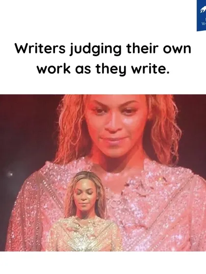 We've all been there. The inner critic is always the loudest. A little writing humor for our community.