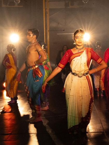 Another backstage view of 'PADAM'. You can see the scale of the production and the number of artists involved, all working together to create the magic on stage.