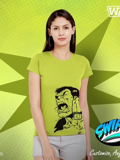 A classic Hulk graphic tee for those days you're feeling extra strong. I have a variety of Marvel hero designs to choose from.