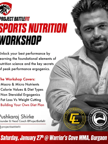 Fighting smart means fueling smart. We host workshops with experts like Pushkaraj Shirke of Project Battlefit to teach our athletes the science behind sports nutrition, weight cutting, and building a diet plan for peak performance.