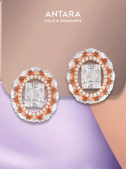 Fragments of starlight, shaped into pure elegance. These 'Pride of the Bride' diamond stud earrings feature emerald-cut diamonds surrounded by a halo of marquise stones, making brilliance become you.
