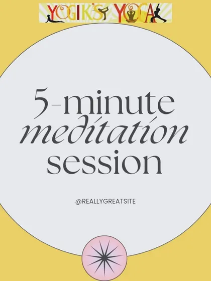 Even a 5-minute meditation session can make a huge difference in your day. It's a simple way to find peace in the present moment and embrace stillness.