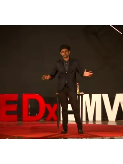Another shot from my TEDx talk, "Big Magic," where I combined storytelling, performance, and personal philosophy to explore the nature of creativity.
