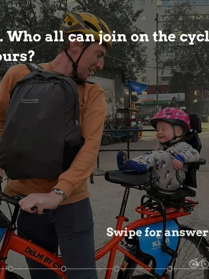 Yes, everyone can join. We mean it. We have hosted riders from age three to eighty-four. With our special baby seats, even the youngest adventurers can come along for a safe and comfortable journey with their family.