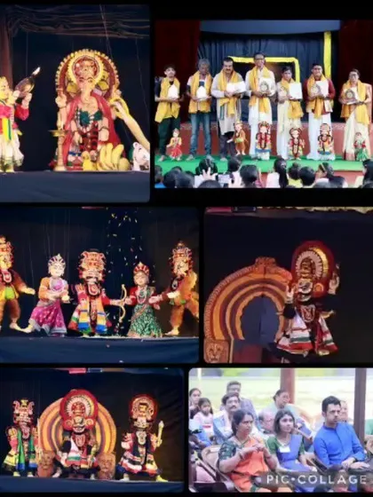 More glimpses from our international puppet festival, showcasing the color and energy of various performances, including a depiction of Ganesha.