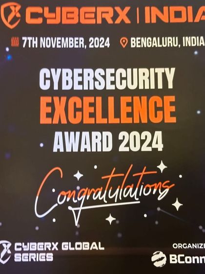 A look at the Cybersecurity Excellence Award 2024 trophy, presented to our Practice Head for his outstanding work in cybersecurity law.