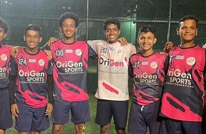 Our coaches with the senior boys' team. They are mentors who guide our players through every stage of their football journey.