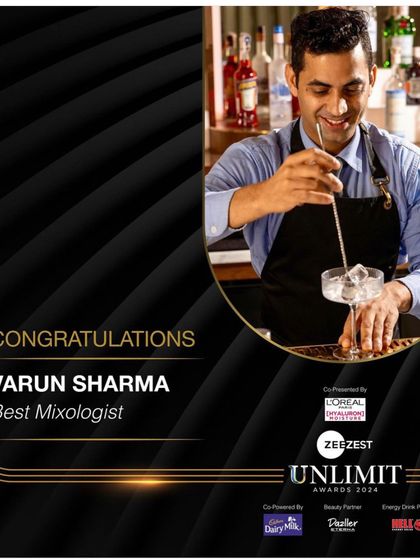 We are incredibly proud of our Head of Bars, Varun Sharma, for being named Best Mixologist at the ZeeZest Unlimit Awards. His passion and creativity are at the core of our beverage program.