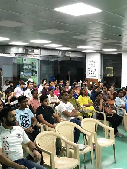 A wide shot showing the large turnout of shooters, parents, and staff for the POSH workshop. This reflects our community's collective commitment to a safe and positive environment.
