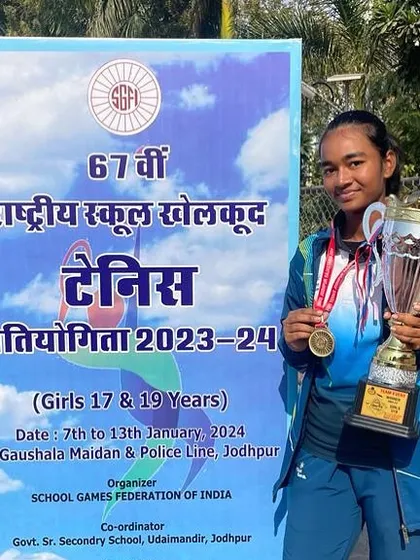 A huge achievement for our player Manshi Singh, winning the Gold Medal for the Delhi U19 team at the School Games Federation of India national event. We are incredibly proud to see our players excel on the national stage.