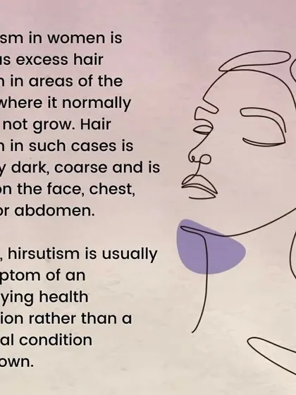 Hirsutism, or excess hair growth in areas like the face and chest, is often a symptom of an underlying condition like PCOS, not a medical condition on its own.