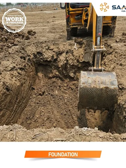 Laying the groundwork for a major thermal energy client in Punjab. This image shows the initial foundation work, a crucial first step in our meticulous EPC project execution process.