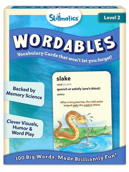 We use different levels of "Wordables" to cater to various age groups. This Level 2 set introduces more complex vocabulary for our advancing students.