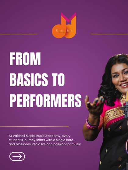 My academy is built on the principle of turning passion into performance. This image introduces the journey I take students on, starting from a single note and blossoming into a lifelong love for music.